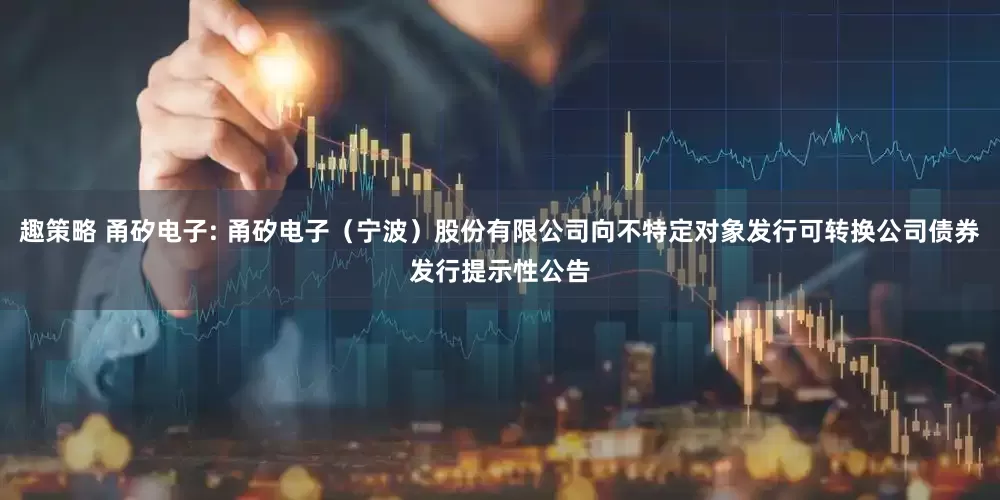 趣策略 甬矽电子: 甬矽电子（宁波）股份有限公司向不特定对象发行可转换公司债券发行提示性公告